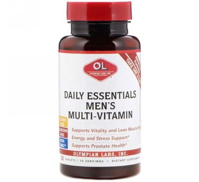 Olympian Labs Inc., Daily Essentials Men's Multi-Vitamin, 30 Tablets