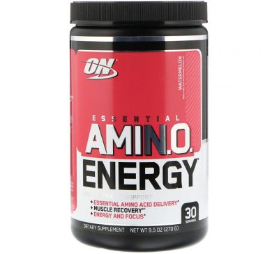 Optimum Nutrition, Essential Amin.O. Energy, Арбуз, 9,5 унц. (270 г)