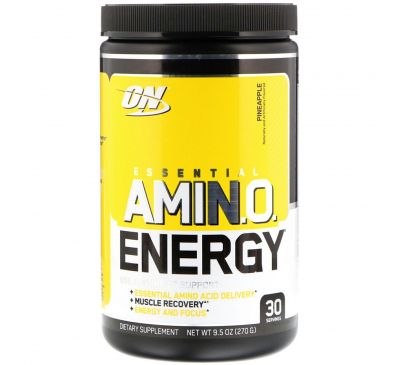 Optimum Nutrition, Essential Amino Energy, со вкусом ананаса, 9,5 унций (270 г)