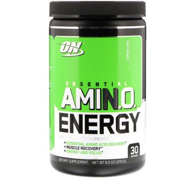 Optimum Nutrition, Essential Amino Energy, со вкусом лайма, 270 г