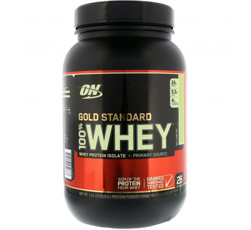 Optimum Nutrition, Gold Standard, 100% сыворотка, лаймовый пирог, 1,81 ф. (819 г)