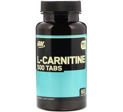 Optimum Nutrition, L-карнитин, 500 мг, 60 таблеток