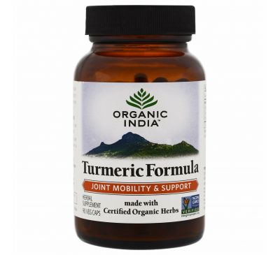 Organic India, Куркума, здоровая иммунная реакция, 90 капсул в растительной оболочке