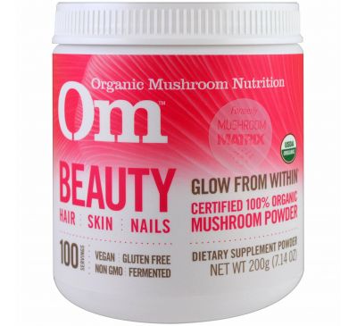 Organic Mushroom Nutrition, Красота, грибной порошок, 7.14 унций (200 г)