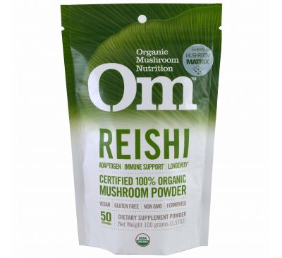 Organic Mushroom Nutrition, Рейши, грибной порошок, 3.57 унций (100 г)