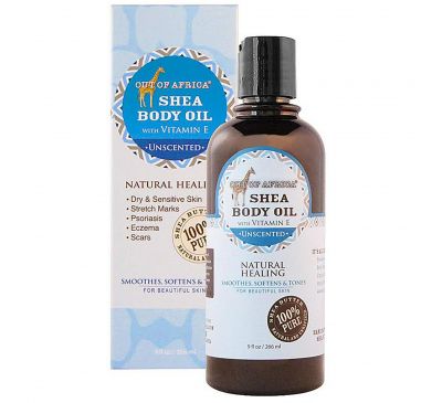 Out of Africa, Unscented Shea Butter Body Oil, 9 fl oz (266 ml)