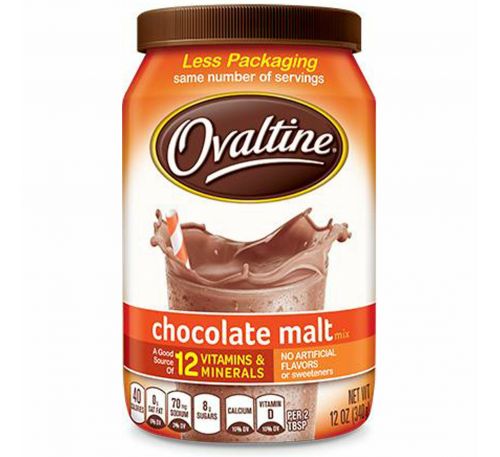 Ovaltine, Шоколадно-солодовая смесь, 12 унций (340 г)