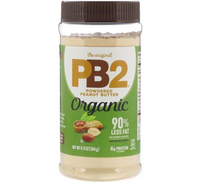 PB2 Foods, The Original PB2, Organic Powdered Peanut Butter, 6.5 oz (184 g)