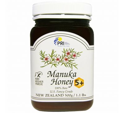 PRI, 100% природный мед Манука 5+, 500 г (1,1 фунта)