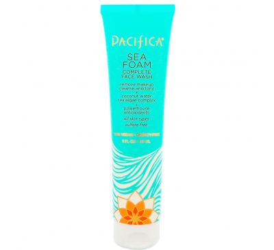Pacifica, Natural Skincare, Sea Foam, Complete Face Wash, All Skin Types, Sulfate Free, 5 oz