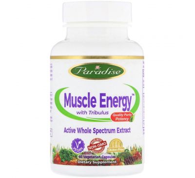 Paradise Herbs, Muscle Energy with Tribulus, 60 Vegetarian Capsules