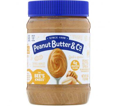 Peanut Butter & Co., The Bee's Knees, Peanut Butter Spread, 16 oz (454 g)