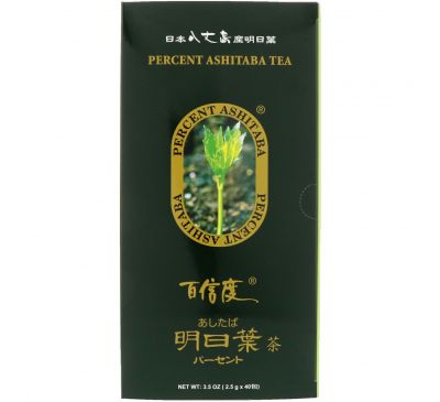 Percent Ashitaba, Чай, 40 чайных пакетиков, 3,5 унц.