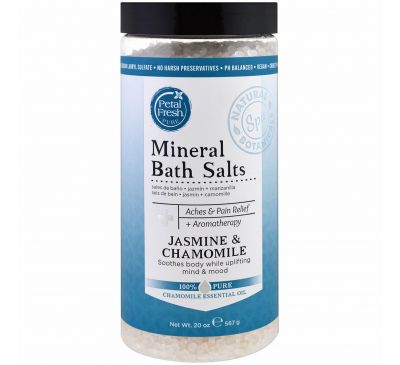 Petal Fresh, Pure, Минеральная соль для ванн, жасмин и ромашка, 20 унций (567 г)
