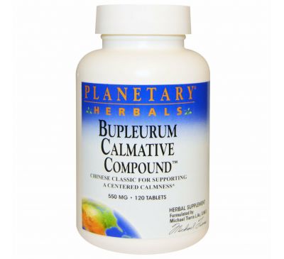 Planetary Herbals, Bupleurum Calmative Compound (успокаивающий состав с володушкой), 550 мг, 120 таблеток