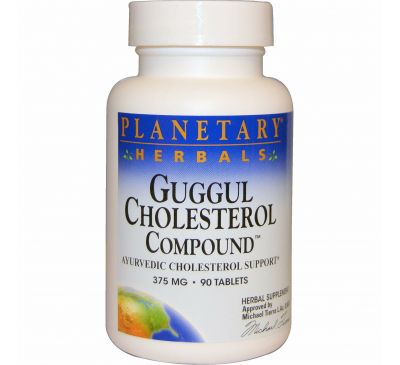 Planetary Herbals, Холестериновые соединения гуггула, 375 мг, 90 таблеток