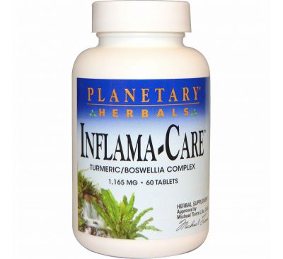 Planetary Herbals, Inflama-Care, 1,165 мг, 60 таблеток