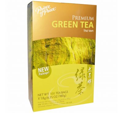 Prince of Peace, Премиум зеленый чай, 100 пакетиков, по 1,8 г
