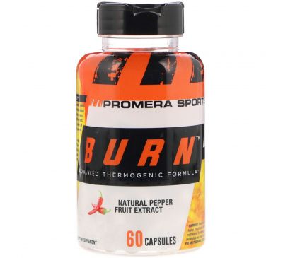 Promera Sports, Burn, усовершенствованная термогенная формула, 60 капсул