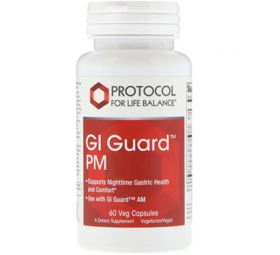 Protocol for Life Balance, GI Guard PM, 60 вегетарианских капсул