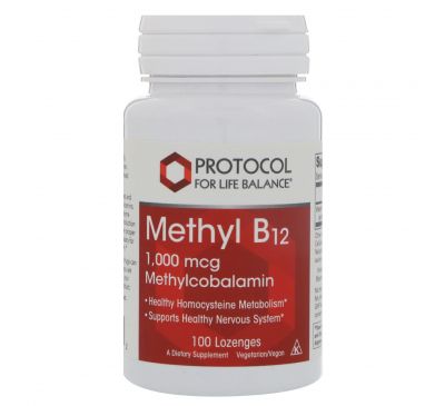 Protocol for Life Balance, Метил B12, 1000 мкг, 100 пастилок