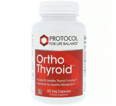 Protocol for Life Balance, Ortho Thyroid, 90 вегетарианских капсул