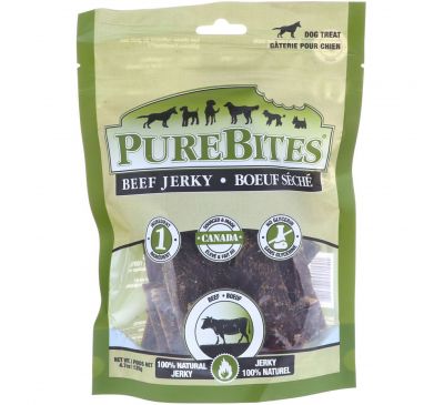 Pure Bites, Dog Treats, Beef Jerky, 4.7 oz (135 g)