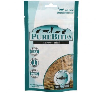 Pure Bites, Freeze Dried, Cat Treats, Minnow, 1.09 oz (31 g)