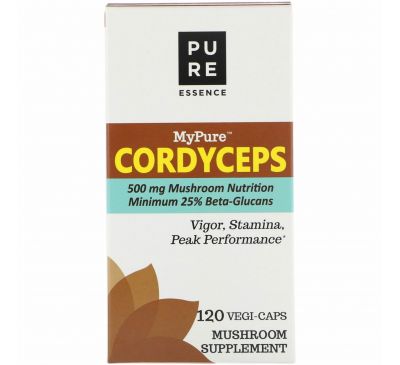 Pure Essence, MyPure, Кордицепс, 120 капсул в растительной оболочке