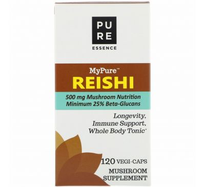 Pure Essence, MyPure, рейши, 120 капсул в растительной оболочке