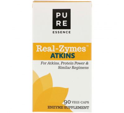 Pure Essence, Real-Zymes, Atkins, 90 капсул в растительной оболочке