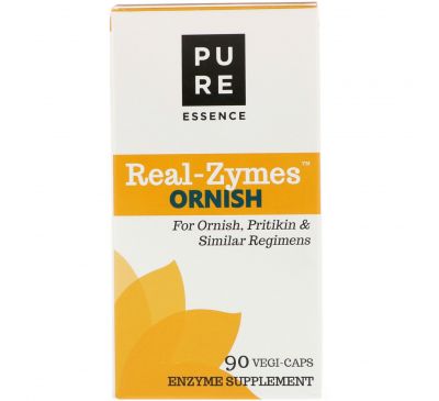 Pure Essence, Real-Zymes, Орниш, 90 капсул в растительной оболочке
