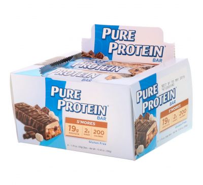 Pure Protein, Батончик S'mores, 6 батончиков, 50 г (1,76 унций) каждый