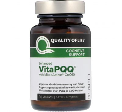 Quality of Life Labs, VitaPQQ, когнитивная поддержка, 30 растительных капсул