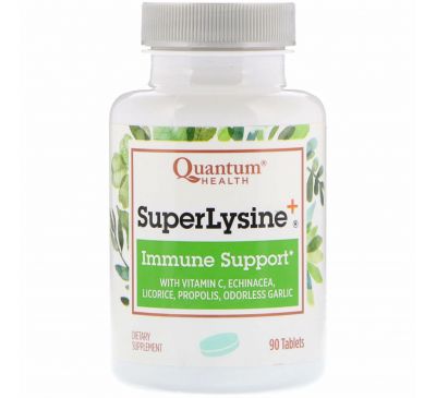 Quantum Health, Super Lysine + Immune System, супер лизин + поддержка иммунитета, 90 таблеток