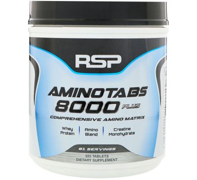 RSP Nutrition, Amino Tabs 8000 Plus, 325 таблеток