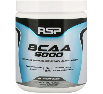 RSP Nutrition, BCAA 5000, Unflavored, 5,000 mg, 10.58 oz (300 g)