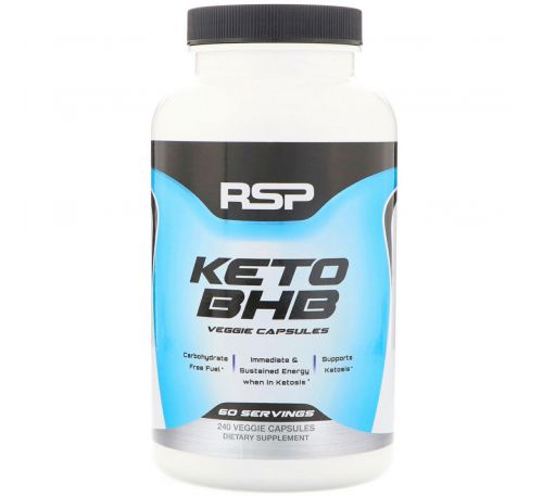 RSP Nutrition, Keto BHB, 240 вегетарианских капсул