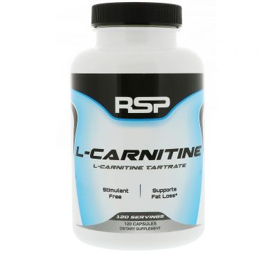 RSP Nutrition, Л-карнитин, 120 капсул