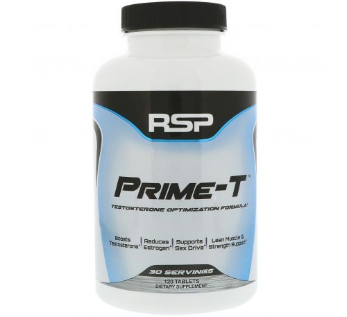 RSP Nutrition, Prime-T, Усилитель тестостерона, 120 таблеток