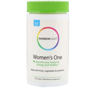 Rainbow Light, Just Once, #1 для женщин, мультивитамин на пищевой основе, 150 таблеток
