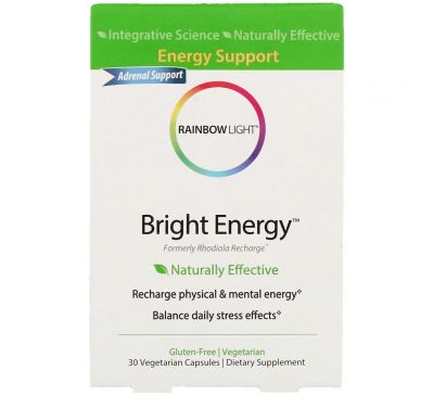 Rainbow Light, Яркая энергия, 30 вегетарианских капсул