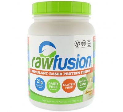 RawFusion, Plant-Based Protein Fusion, Banana Nut, 33.3 oz (944 g)