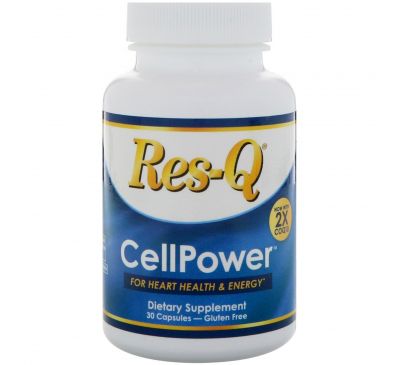 Res-Q, CellPower, в 2 раза больше коэнзима Q10, 30 капсул