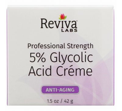 Reviva Labs, Крем с 5% гликолевой кислотой, омолаживающий эффект, 42 г
