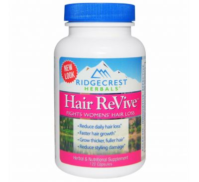 RidgeCrest Herbals, Hair ReVive, 120 капсул