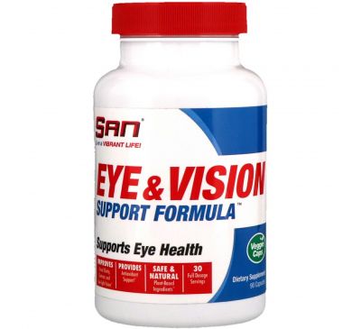 SAN Nutrition, Формула для здоровья глаз и зрения, 90 капсул