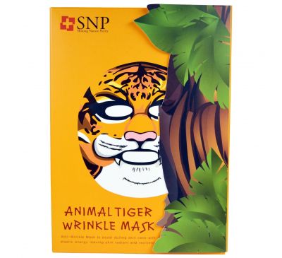 SNP, Маска против морщин «Животное тигр», 10 масок по 25 мл каждая