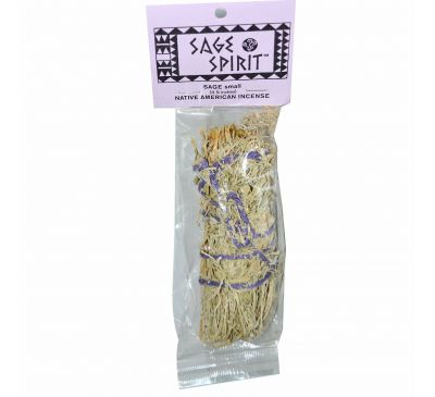 Sage Spirit, Благовоние коренных американцев, Шалфей, 1 палочка для окуривания малого размера (10-12 см)