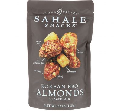 Sahale Snacks, Snack Better, Glazed Mix, Korean BBQ Almonds, 4 oz (113 g)
